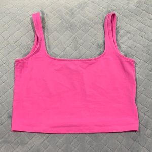 Pink Cropped Tank Top